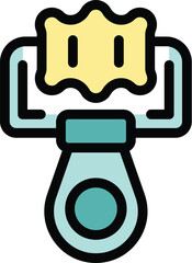Poster - Vector illustration of a smart fingerprint door lock system, perfect for security and technology related designs