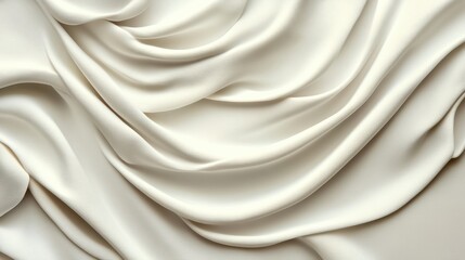 Smooth, flowing white fabric texture, suitable for backgrounds or design.