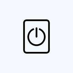 Poster - Power On/Off icon vector art image.