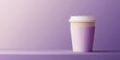 © kiimoshi - A stylish purple coffee cup sits on a smooth surface, perfect for branding or lifestyle content.