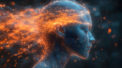 Fototapete - Controlling Humans Through Futuristic AI-Powered Mind Interfaces:Exploring the Ethical Implications of Advanced Brain-Computer Interactions for Manipulation and Influence.
