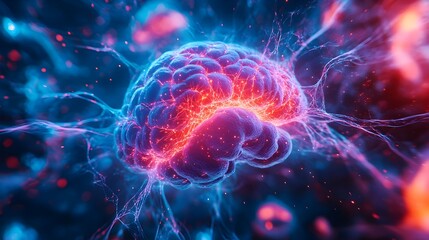 Leinwandbilder - The concept of advanced neural networks and machine learning algorithms controlling and manipulating human behavior,decision-making,and psychological processes. A dystopian,futuristic.