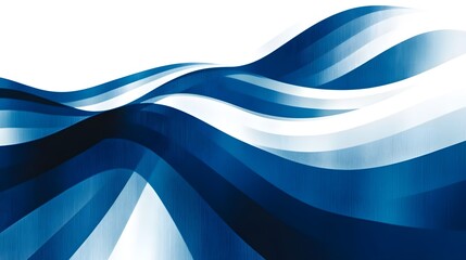 Abstract Blue and White Waves Background