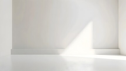 Wall Mural - Minimalist White Backdrop with Subtle Gradient for Sleek Product Presentation and Copy Space