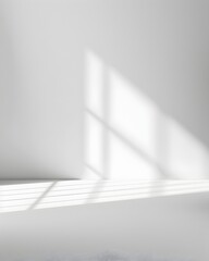 Poster - Clean White Backdrop with Soft Shadow for Product Presentation Concept