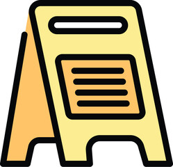 Poster - Simple icon of a pavement sign displaying important information for customers outside a store, restaurant or cafe