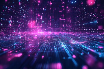 Digital Technology background of data and network