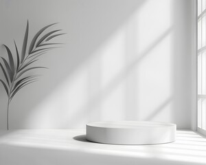 Poster - Minimalist White Backdrop for Elegant Product Presentation and Display