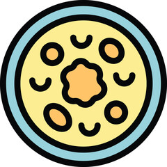 Poster - Petri dish with growing bacteria colonies being analyzed in microbiology laboratory