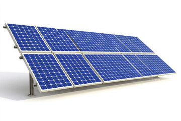 Wall Mural - A solar panel is shown in full view with a white background