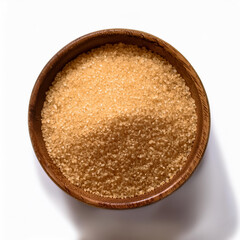 brown sugar, isolated on a clean, smooth white backgroun