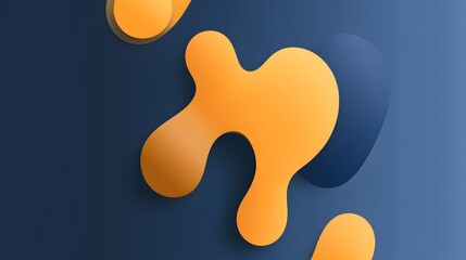 Abstract Background with Orange and Blue Shapes