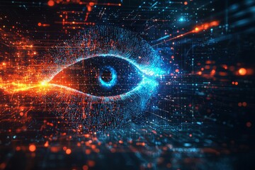 Digital Technology background of data and network