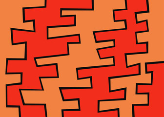 Aufkleber - Abstract background with irregular gradient lines pattern. Abstract square pattern