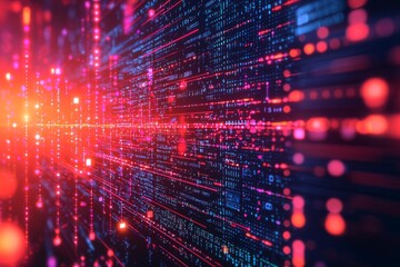 Digital Technology background of data and network