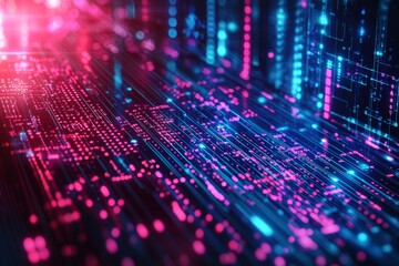Digital Technology background of data and network