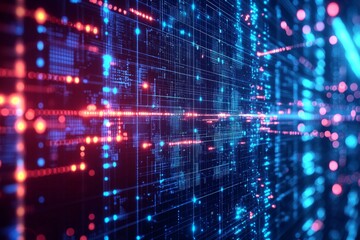 Digital Technology background of data and network