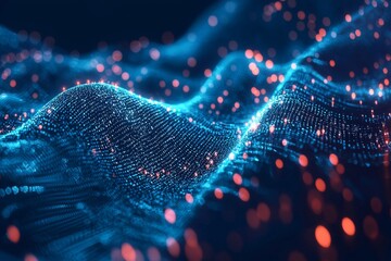 Digital Technology background of data and network