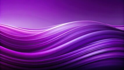 Abstract purple wave design on a panoramic presentation slide background