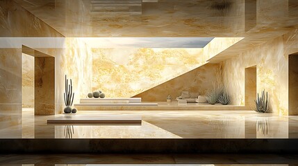 Poster - Modern Open Plan Living Space with Decorative Elements