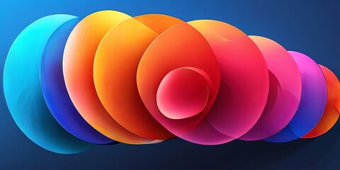 Aufkleber - A series of colorful circles are arranged in a row