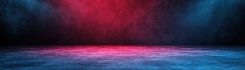 Poster - A vibrant backdrop featuring a dynamic blend of red and blue lighting, perfect for creating a dramatic atmosphere in graphy or videography.
