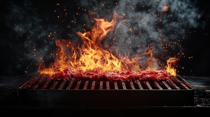 The Grilling Flames and Meat