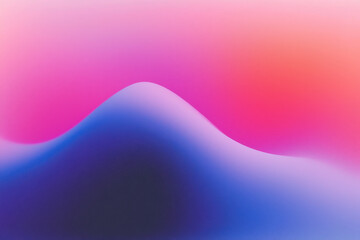 Poster - Abstract grainy gradient background purple pink orange black glowing color wave dark backdrop noise texture banner poster header design