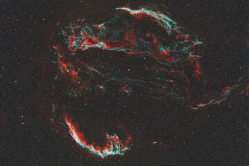 Wall Mural - the veil complex nebulae in the cygnus constellation, taken with amateur telescope.