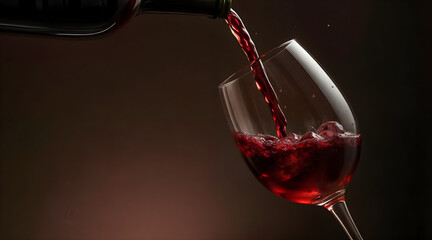 Pouring wine into a glass, studio photography, argentina mendoza patagonia 