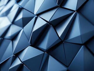 Poster - Abstract architectural pattern, close-up view of a ventilated facade made of triangles, sharp edges.