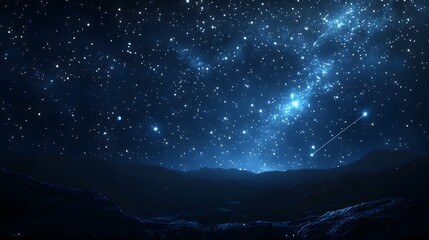 a photorealistic image of a starry night sky filled with countless twinkling stars, featuring a brig