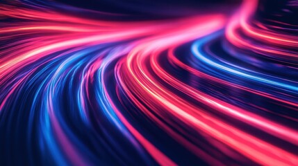 Glowing lines in shades of red and blue, creating a dynamic swirl pattern that appears to pulse with light.