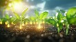 © WE.ARE.AI - Glowing representation of bio waste breaking down into renewable energy
