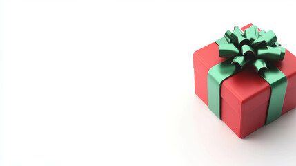 Neatly Wrapped Christmas Gift in 3D Design