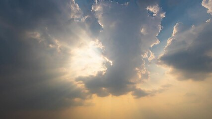 Wall Mural - sun rays and clouds