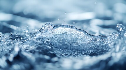 Poster - Captivating Close Up of Energetic Water Molecules in Fluid Motion Representing the Life and Energy Within the Essential Substance of Water