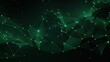 © practice  - Abstract polygonal background with glowing connections and dark green colors