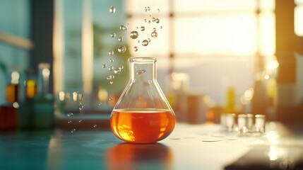 Poster - Colorful Chemical Reaction in Laboratory Environment