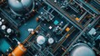 © ADD PHOTO - Industrial Plant with Complex Piping and Equipment