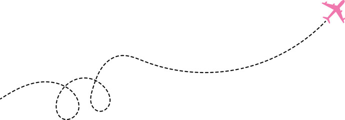 Airplane Dotted Route Line