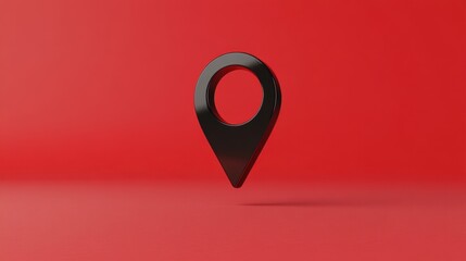 Poster - A bold 3D navigation icon with a pointer and location marker, suspended in a virtual space, symbolizing modern travel and location finding.