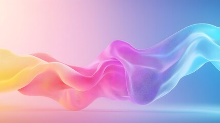 Poster - Luminous Dreamlike Light Arcs - Vibrant Multicolored Gradients Over Surreal Abstract Forms for Stunning Visual Impact