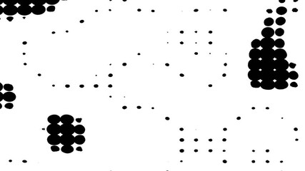 Poster - Black And White Halftone Pattern Animation With Dots Of Different Sizes 