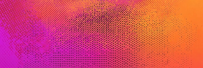 Poster - A colorful abstract design showcases a gradient shift between orange and purple. Dotted patterns create a textured appearance, enhancing visual interest