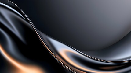 Poster - Futuristic Fluid Metallic Surfaces - Dynamic Aerodynamic Design with Smooth Curves and Energetic Light Reflections in Abstract Flow