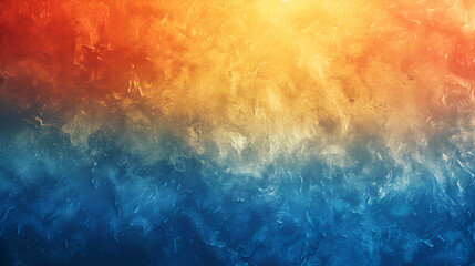 Fototapete - Grainy orange blue abstract color gradient background  