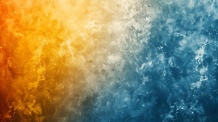 Fototapete - Grainy orange blue abstract color gradient background  