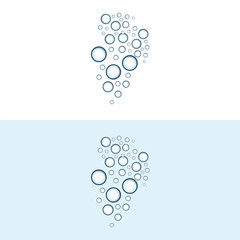Wall Mural - bubble logo icon vector template
