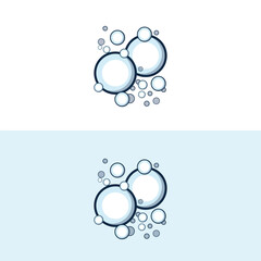 Wall Mural - bubble logo icon vector template